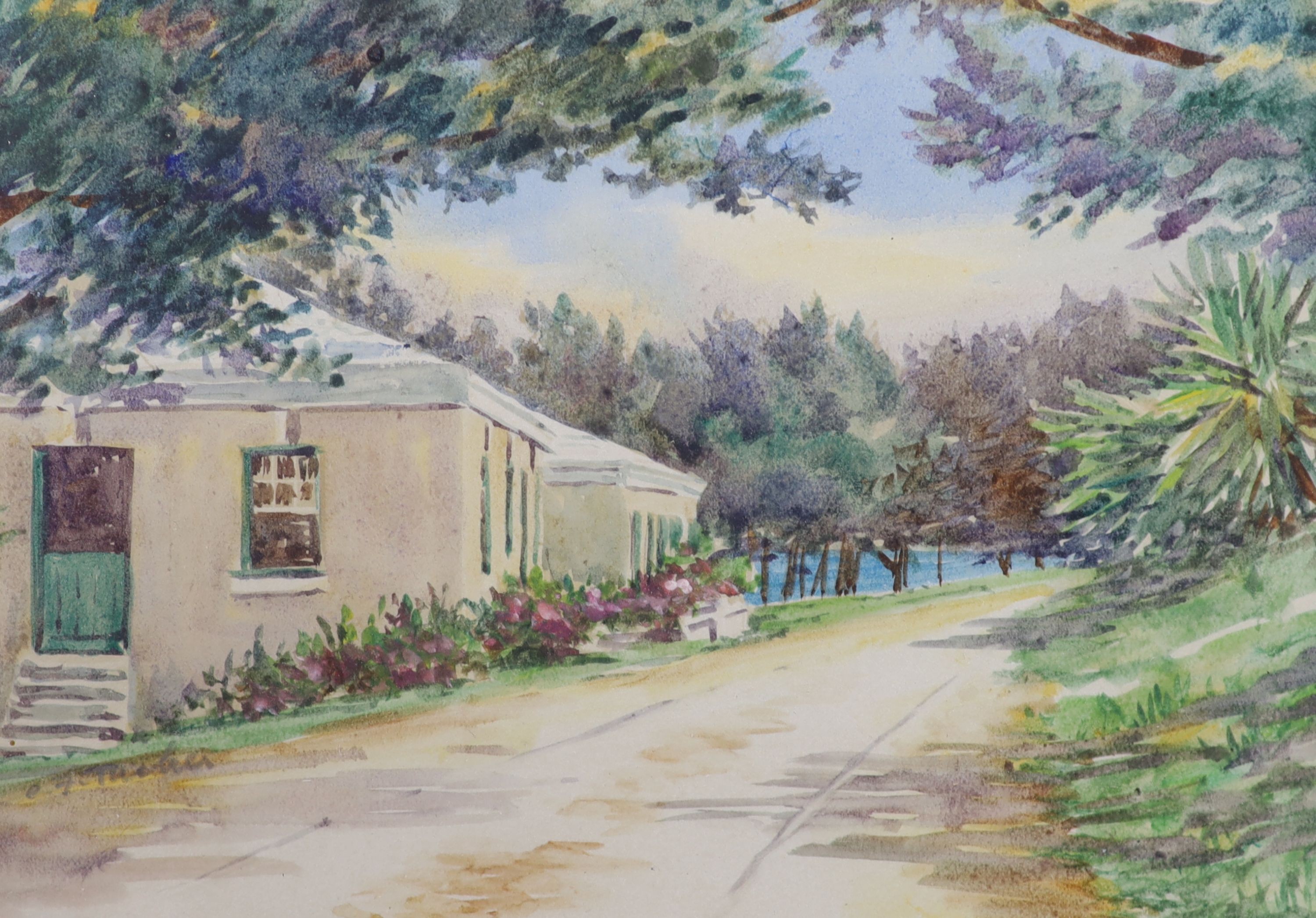G.C.F.Tucker , 3 watercolours of Bermuda, signed, 12 x 17cm & 14 x 8cm.